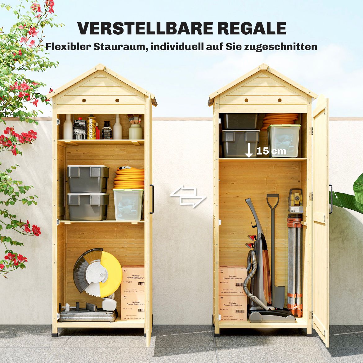 Gartenschrank Aufbewahrung Geräteschuppen Verstellbar Ablage
Garten