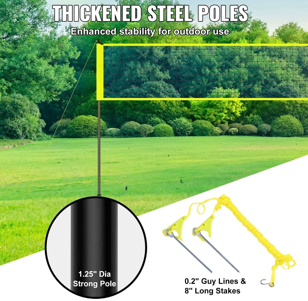 Volleyballset Netz Tragbar Volleyballnetz Outdoor