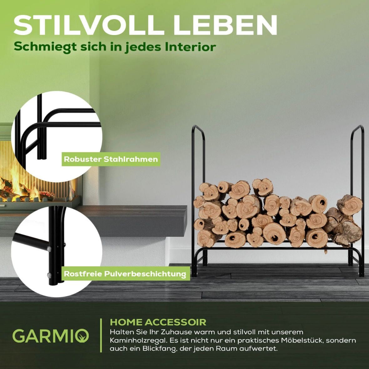Kaminholzregal Brennholzregal Feuerholzregal Stapelhilfe Brennholz
