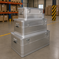 Aluboxen 3er Set 45 90 140 Liter Alukisten Transportboxen Stapelboxen
