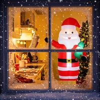 Aufblasbarer Weihnachtsmann 243cm LED-Beleuchtung Weihnachtsdeko Außen Innen