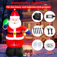 183m Aufblasbarer Weihnachtsmann LED Beleuchtung Outdoor Gartendeko XXL