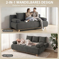 Schlafsofa Verstellbare Rückenlehne Bettfunktion Stauraum Cordbezug