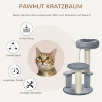 Katzenbaum Kratzbaum Kletterbaum Spielbaum Sisalsäule 65cm Grau