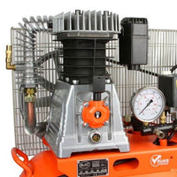 Kompressor 200L 4kW 10bar 400V 2 Zylinder Luftkompressor Riemenantrieb