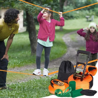 Slackline Set 2x18,3m Balance Training Baumschutz Armtrainer Outdoor