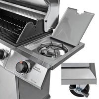 Gasgrill Grillwagen 7 Brenner 19,3 kW Edelstahl Thermometer