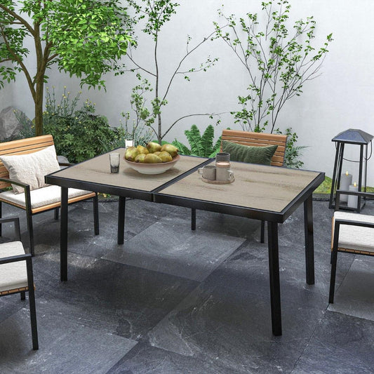 Gartentisch 6 Personen Holzoptik