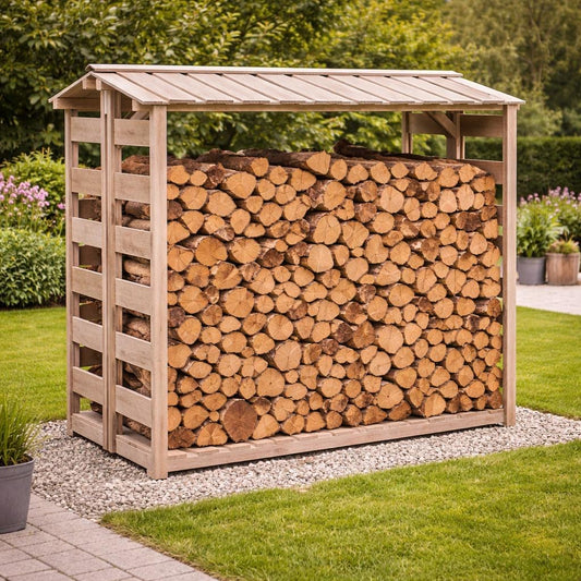 Feuerholz Lager Schuppen Holzunterstand Kaminholzregal Brennholzregal