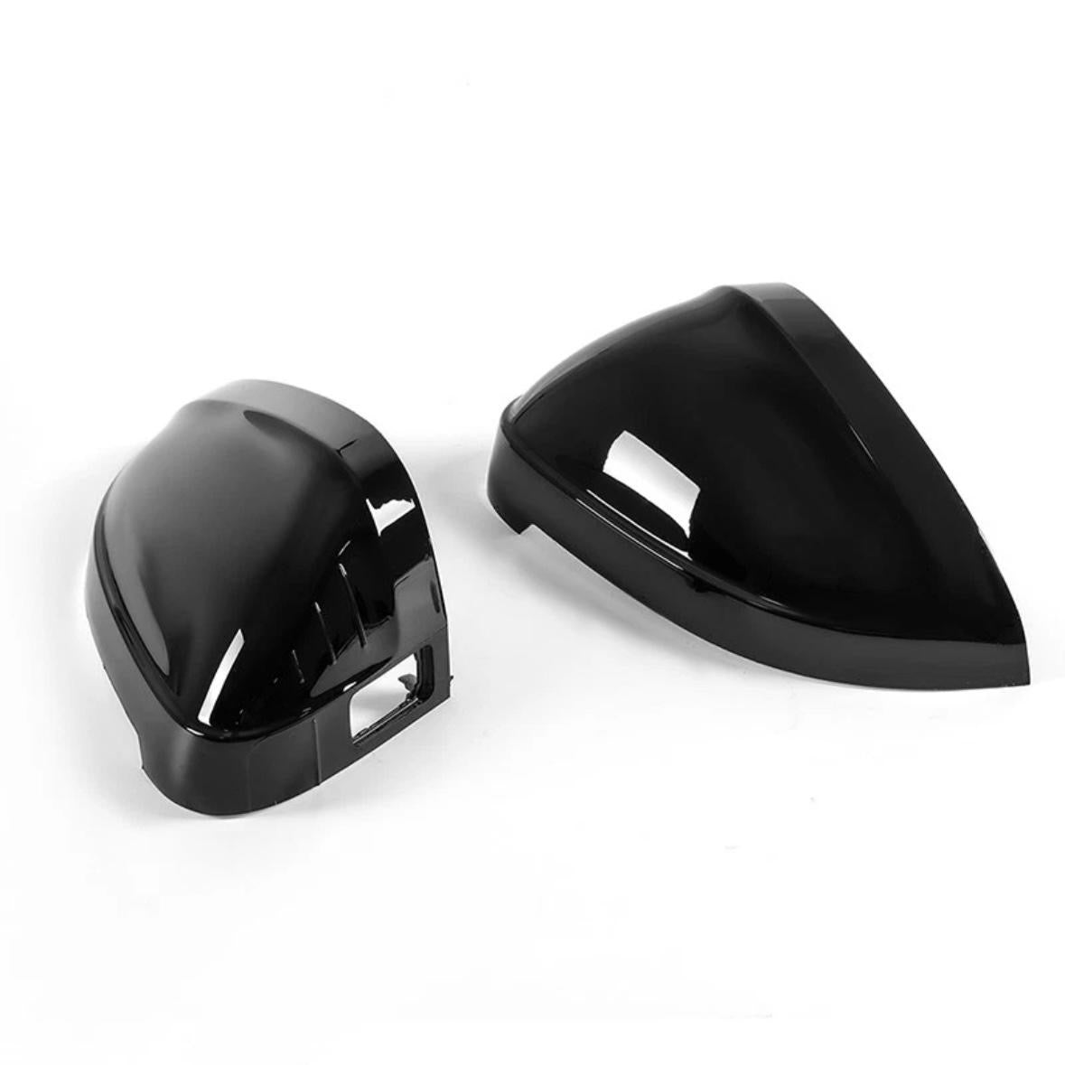 2x Schwarz Spiegelkappen für Audi A4 B9 8W S4 A5 F5 S5 2016-2024