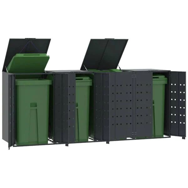 Mülltonnenbox 4x Mülltonnen Tonnen Müllboxen Tonnenbox