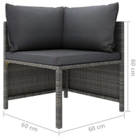 12tlg Gartenlounge Set Gartenmöbel Rattan Kissen Sitzecke