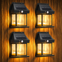 4x LED Solarlampen Außen Bewegungsmelder Wandleuchten Garten IP65