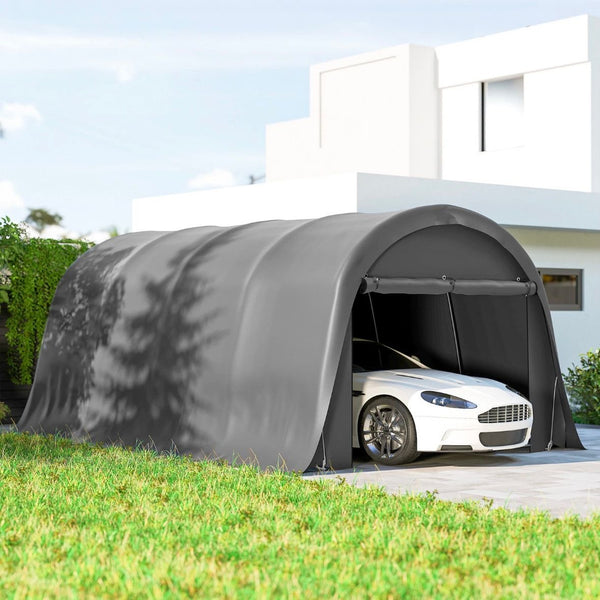 Carport Zeltgarage 3x6m Wasserdichtes Lagerzelt Seitenwänden Zelt