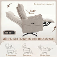 Drehbar Elektrisch Relaxsessel Sessel Massage Möbel Wohnzimmer
