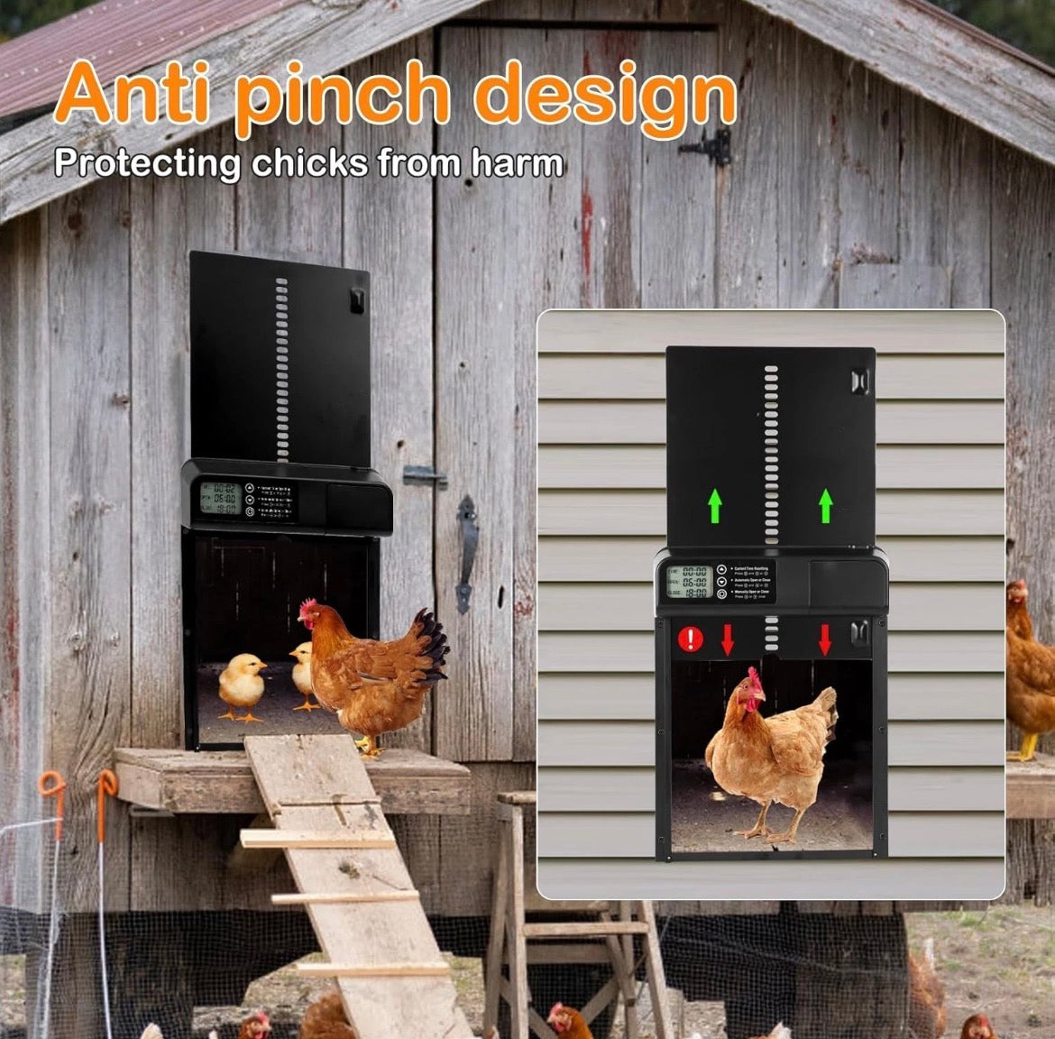 Automatische Hühnerstalltür Hühnerklappe Hühnertür