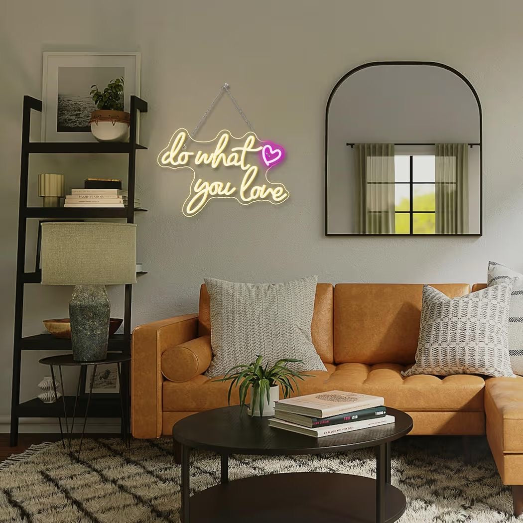 LED Neon Schild do what you love Neonlicht USB Zimmer