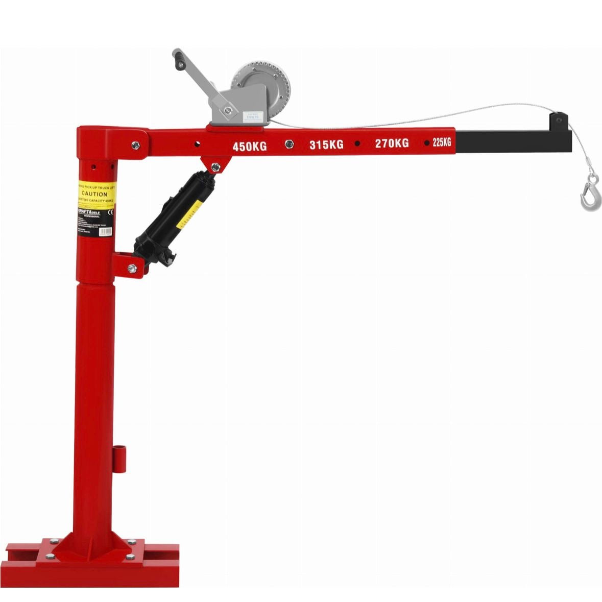 Hydraulischer Ladekran mit Seilwinde 450kg Werkstattkran