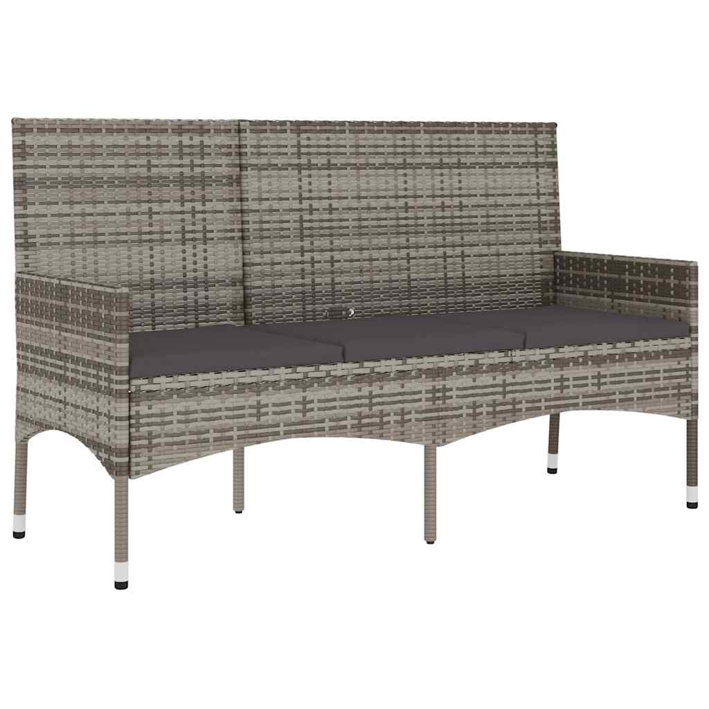 Gartenbank 3-Sitzer Poly Rattan Outdoor Sitzbank Terrassenbank