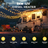 8KW Diesel Heizung Standheizung Lufterhitzer LCD Air Heater PKW 12V