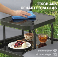 Gartenbank Sitzbank Glastisch Gartentisch Gartenmöbel