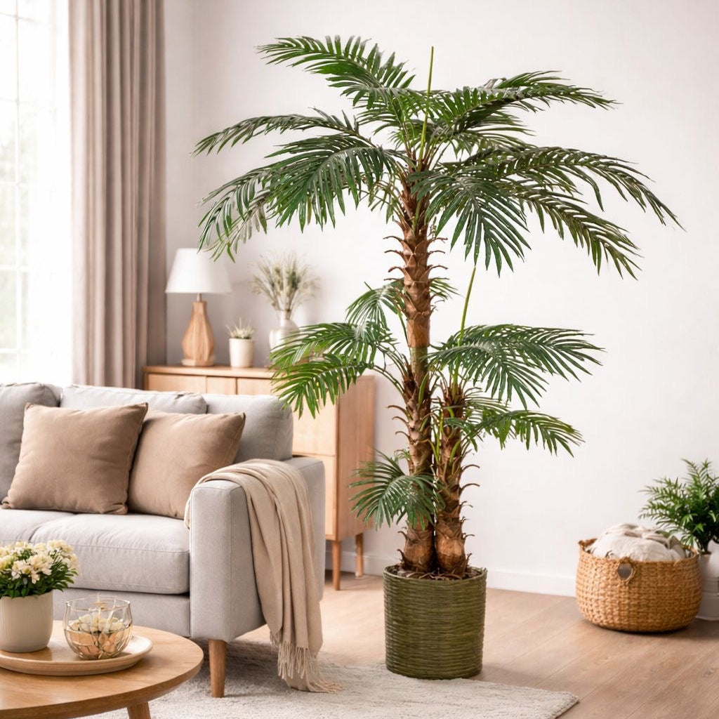 Palme 150cm Kunstpflanze Sagopalm Kunstbaum Künstliche Pflanze