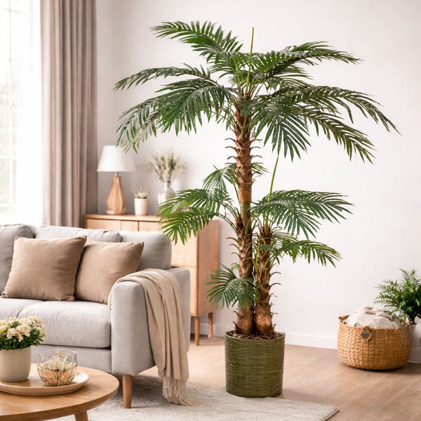 Palme 150cm Kunstpflanze Sagopalm Kunstbaum Künstliche Pflanze