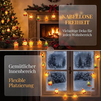 3m LED Lichterkette Weihnachten Figuren Batterie Deko