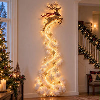 Weihnachtsdeko Rentier Lichterkette LED Hängedeko