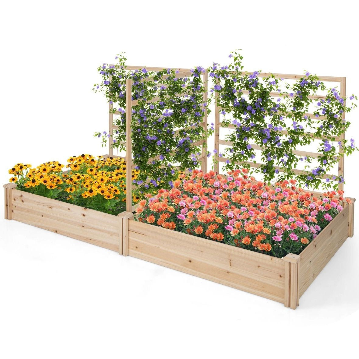 Hochbeet Rankgitter Spalier Blumenkasten Pflanzkasten Tannenholz