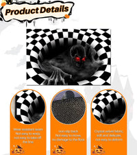 3D Halloween Fußmatte Deko Skelett Dekoration Teppich