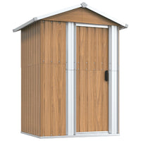 Gartenhaus Verzinkt 126x97,5x177cm Gerätehaus Geräteschuppen Schuppen