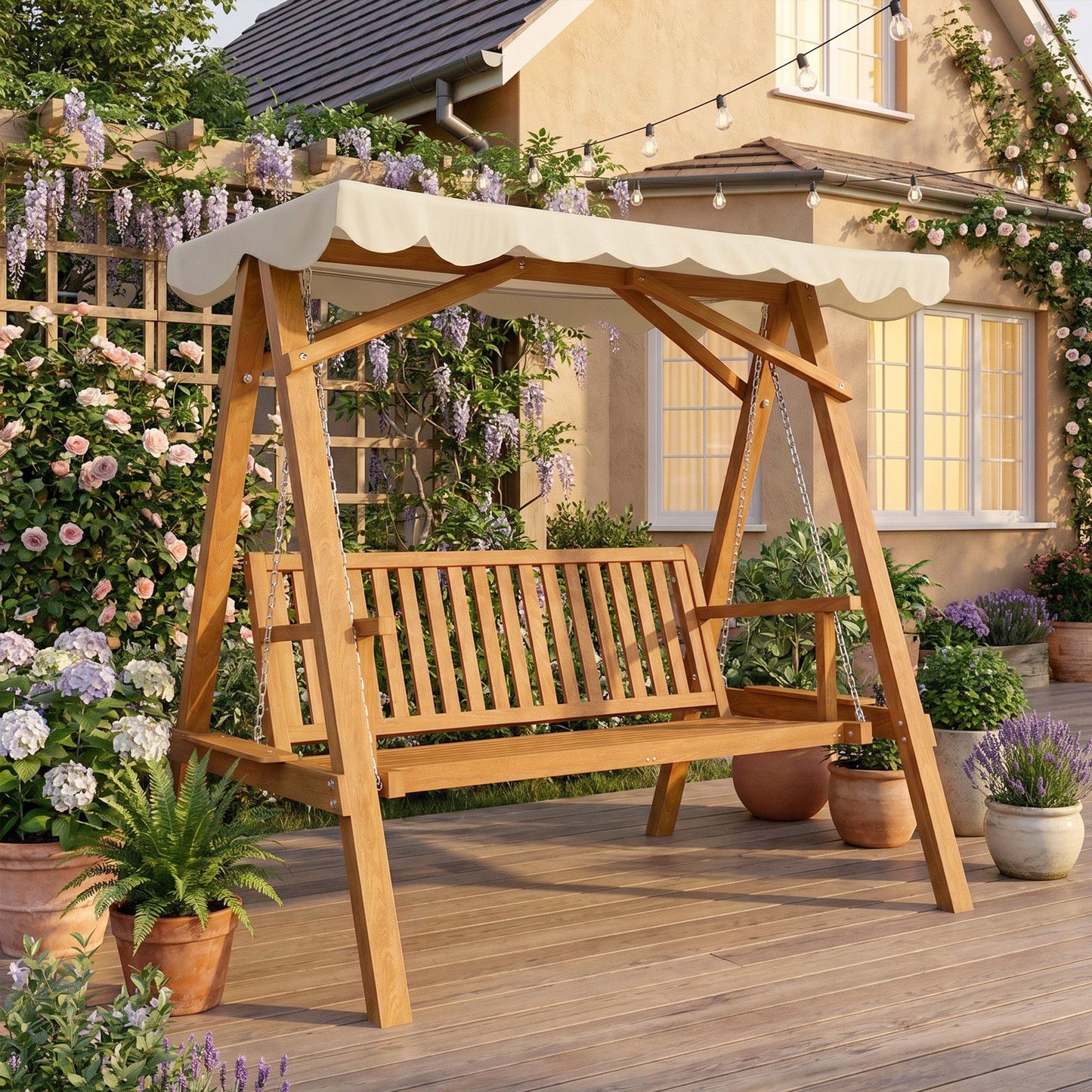Hollywoodschaukel Gartenschaukel Schaukelbank Schaukel 240kg