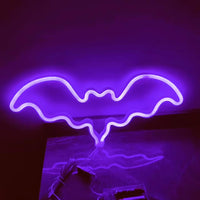 2x Halloween LED Fledermaus Wanddeko Tischdeko Dekoration Beleuchtung