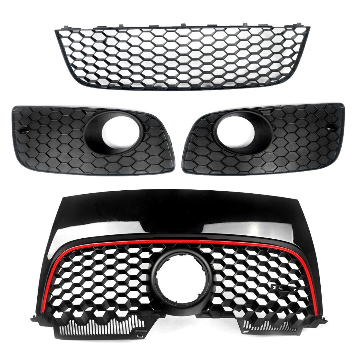Vorne Zentral Kühlergrill Gitter Für VW GOLF Mk5 ESTATE GTI Jetta 06-09 Schwarz