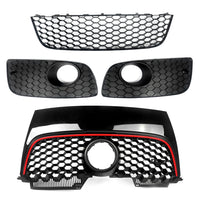 Vorne Zentral Kühlergrill Gitter Für VW GOLF Mk5 ESTATE GTI Jetta 06-09 Schwarz