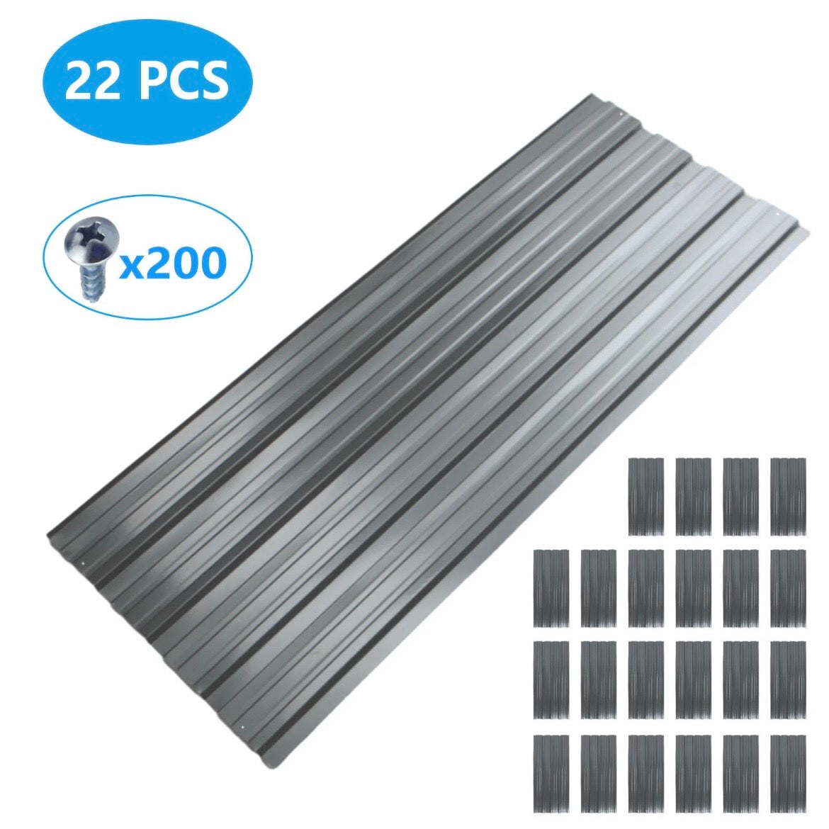 22x Profilblech Metall Dachblech  Platten Stahlblech