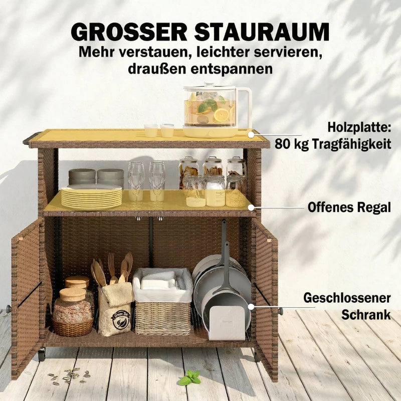 Servierwagen Küchenwagen Pflanztisch Outdoor Indoor Wagen