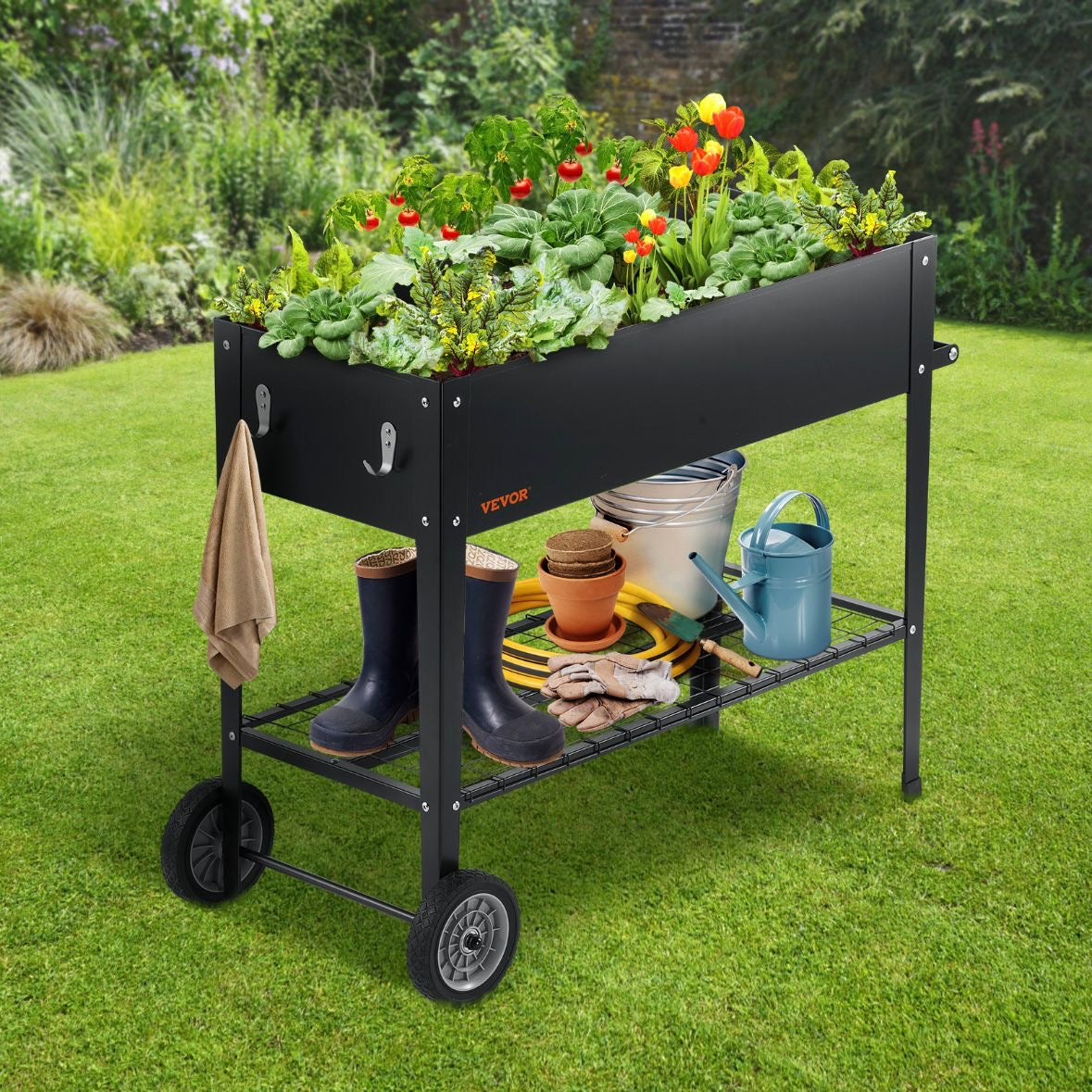 Hochbeet Pflanzkasten Frühbeet Pflanzbeet Gemüsebeet Pflanzenwagen