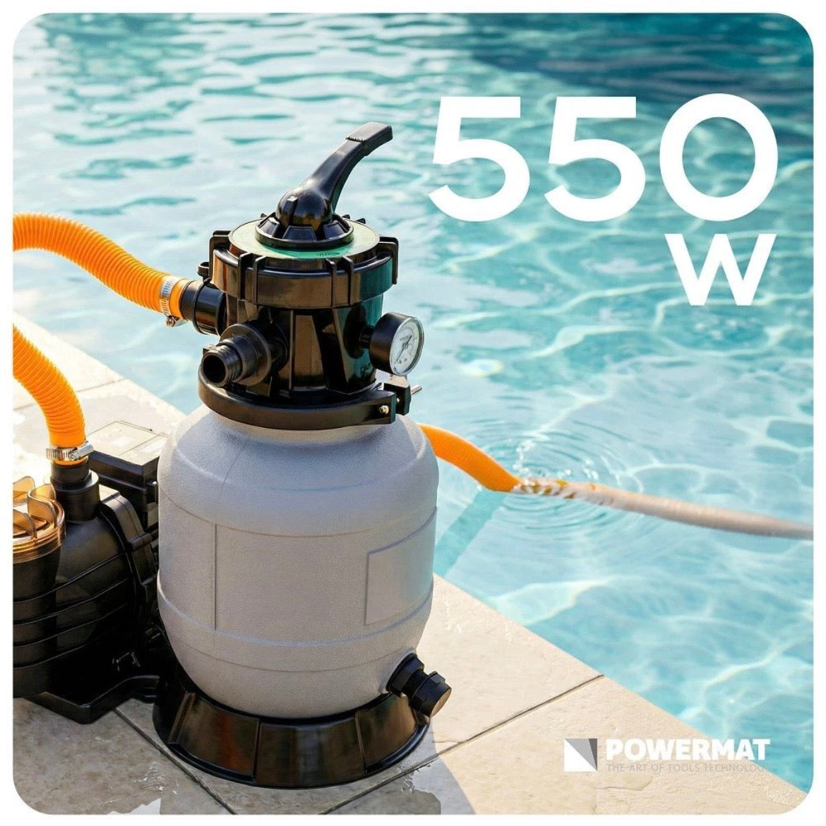 Sandfilterpumpe Pool 550W Sandfilteranlage Filteranlage