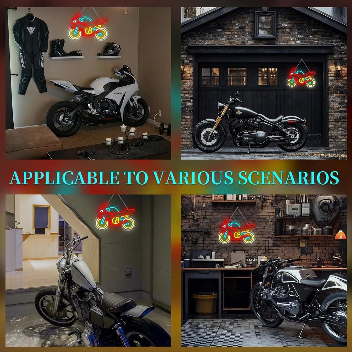 Motorrad Werkstatt Neon Schild LED Neon Wanddekoration Dekoration Wand