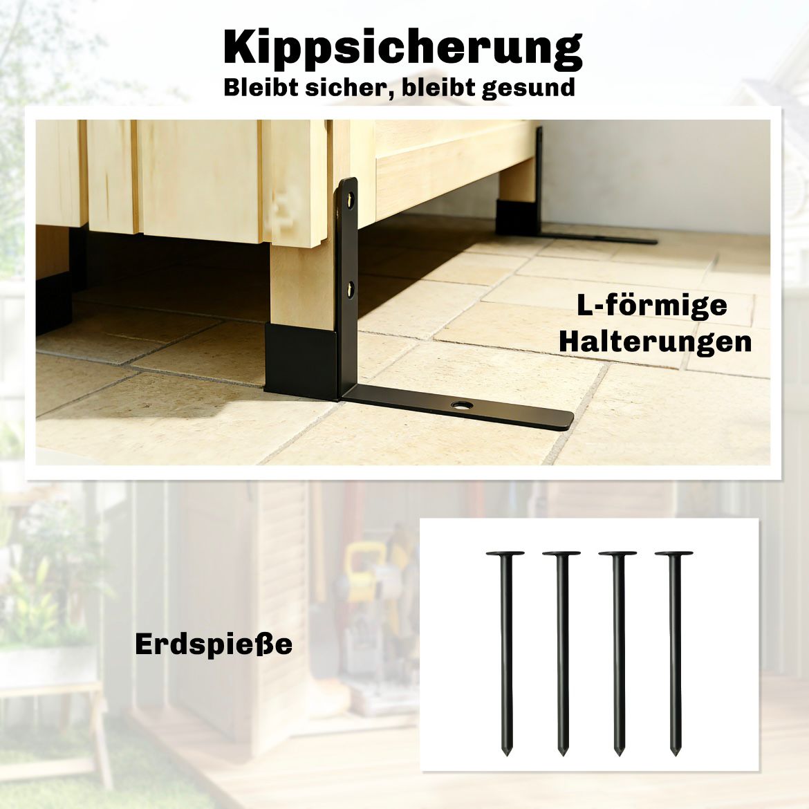 Gartenschrank Aufbewahrung Geräteschuppen Verstellbar Ablage
Garten