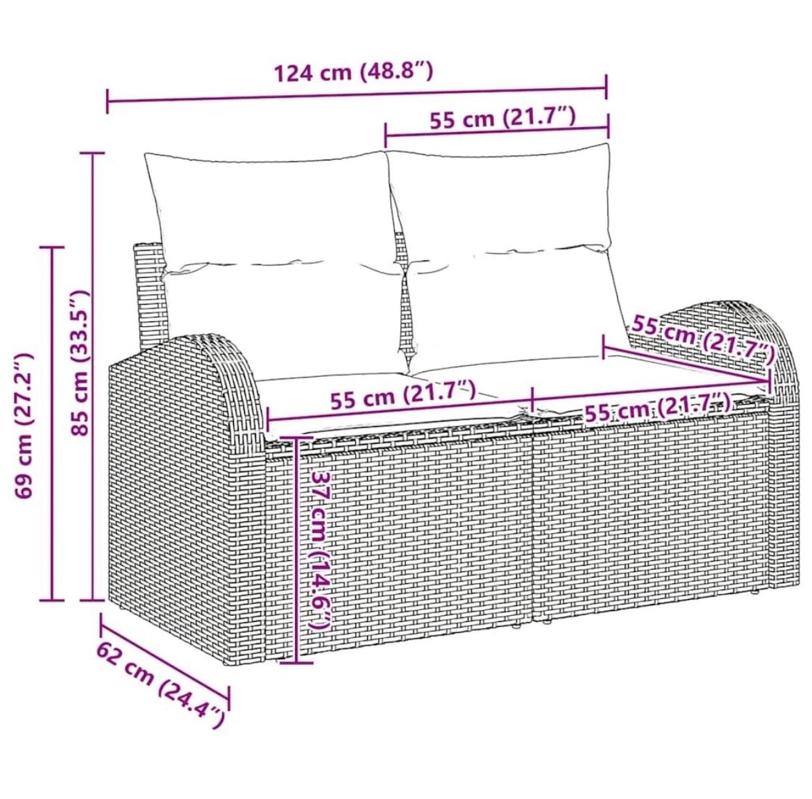 Gartenmöbelset Lounge Sofaset Sitzgruppe Gartenmöbel