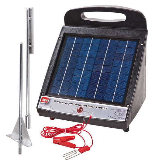Weidezaungerät Solar 6V Solar Elektrozaungerät 2km Weide Strom