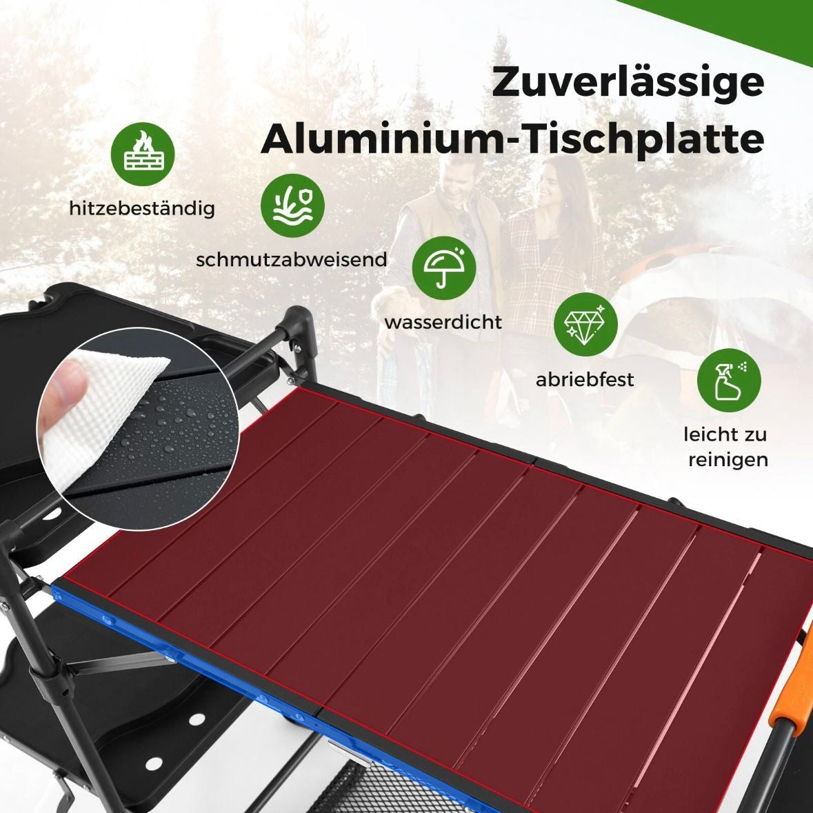 Campingküche Campingtisch Tisch Camping Tischplatte Tragetasche