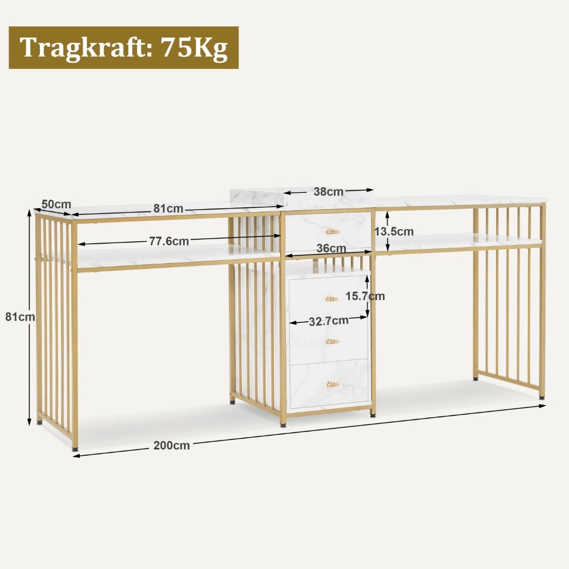 Doppelnageltisch Schubladen Schreibtisch Nageltisch Doppeltisch Tisch