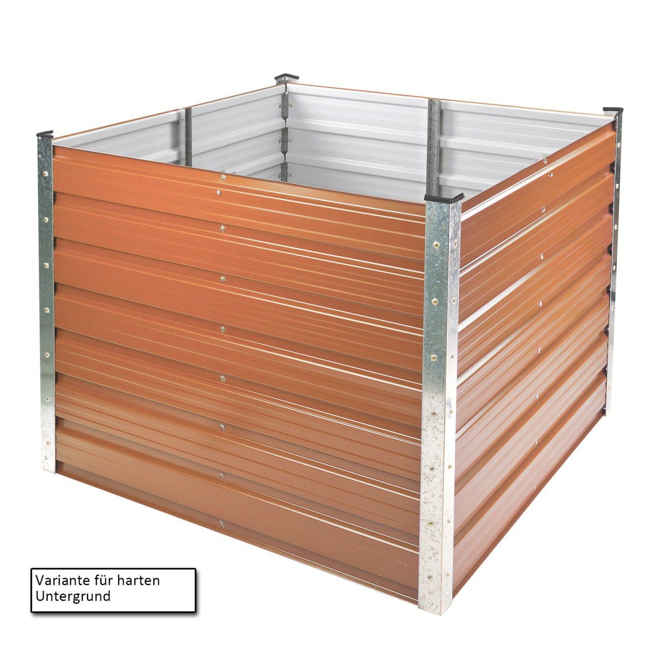 Metall Hochbeet Gartenbeet 99x99x80cm Frühbeet Gartenbeet Pflanzen