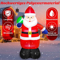 183m Aufblasbarer Weihnachtsmann LED Beleuchtung Outdoor Gartendeko XXL