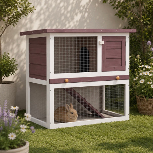 Kaninchenstall Hasenstall Kleintierstall Holz Freigehege Outdoor Stall