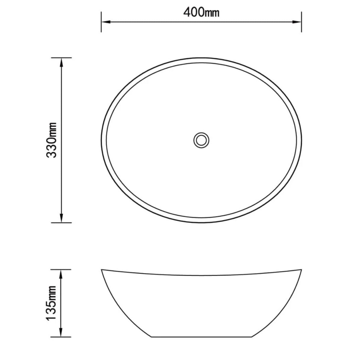 Waschbecken Waschtisch Aufsatzbecken Oval